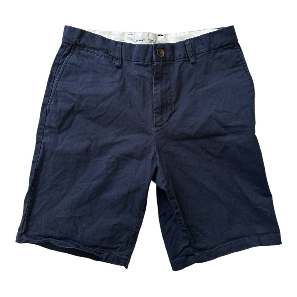 Old Navy ultimate Slim Dark Blue Men's Built in Flex Flat Front Shorts